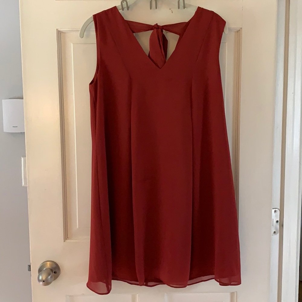 XXS rust colored baby doll fit dress.